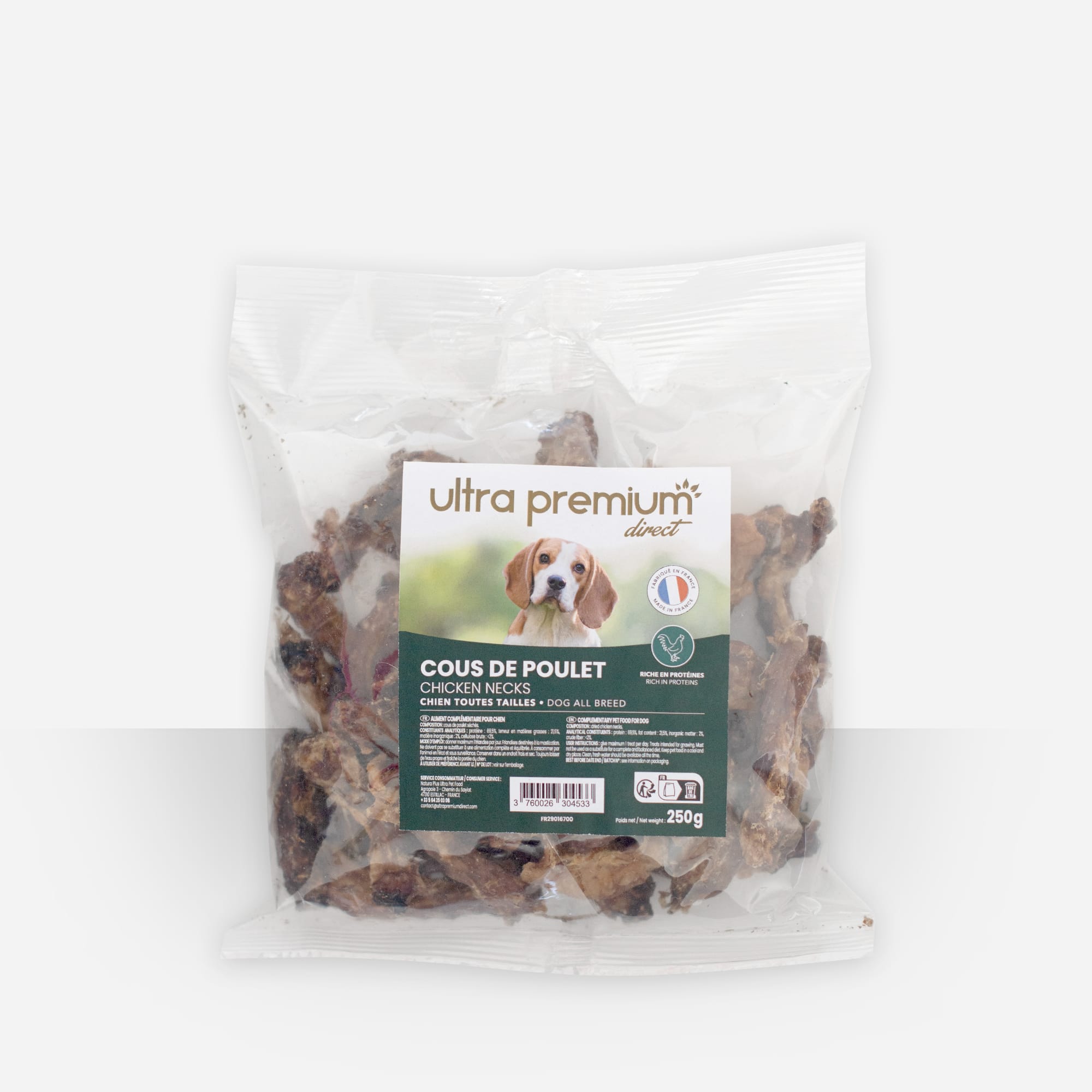 Cous de poulet Chien Ultra Premium Direct