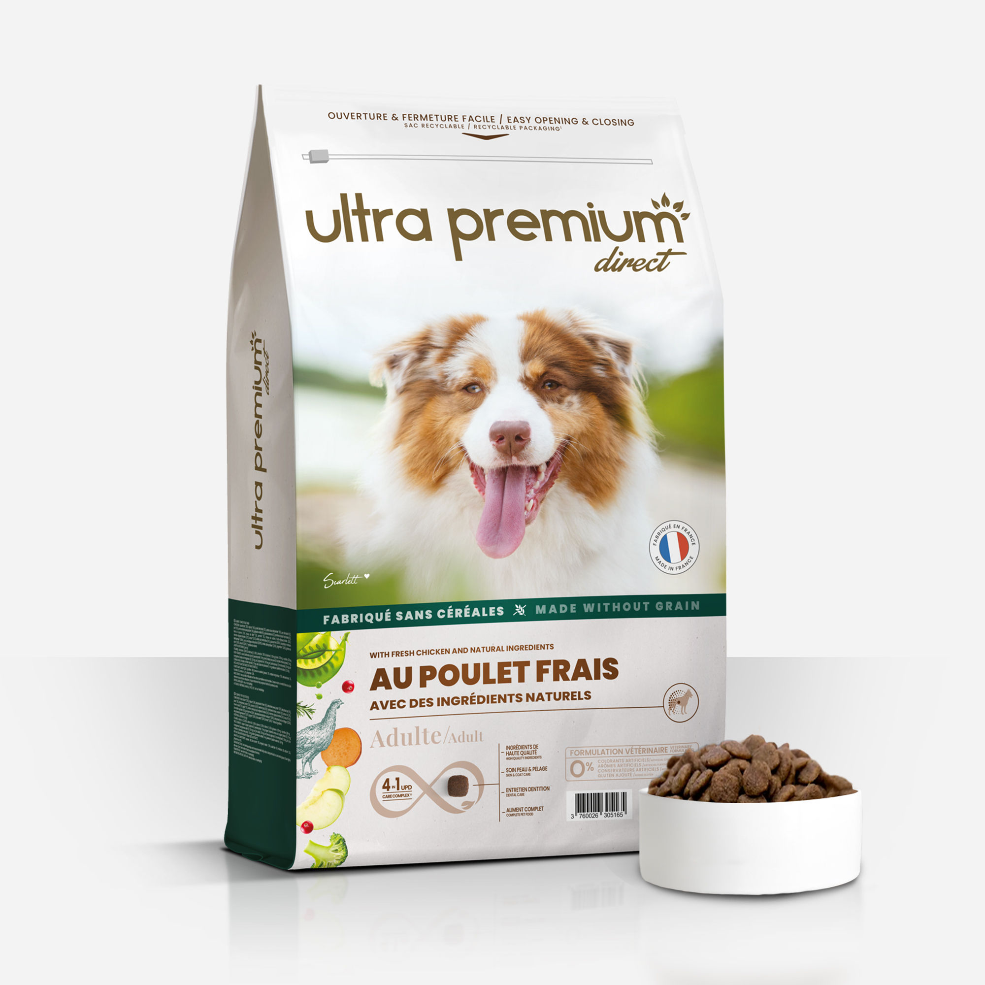 Ultra Premium Direct Croquettes Chien Sans Céréales au Poulet frais