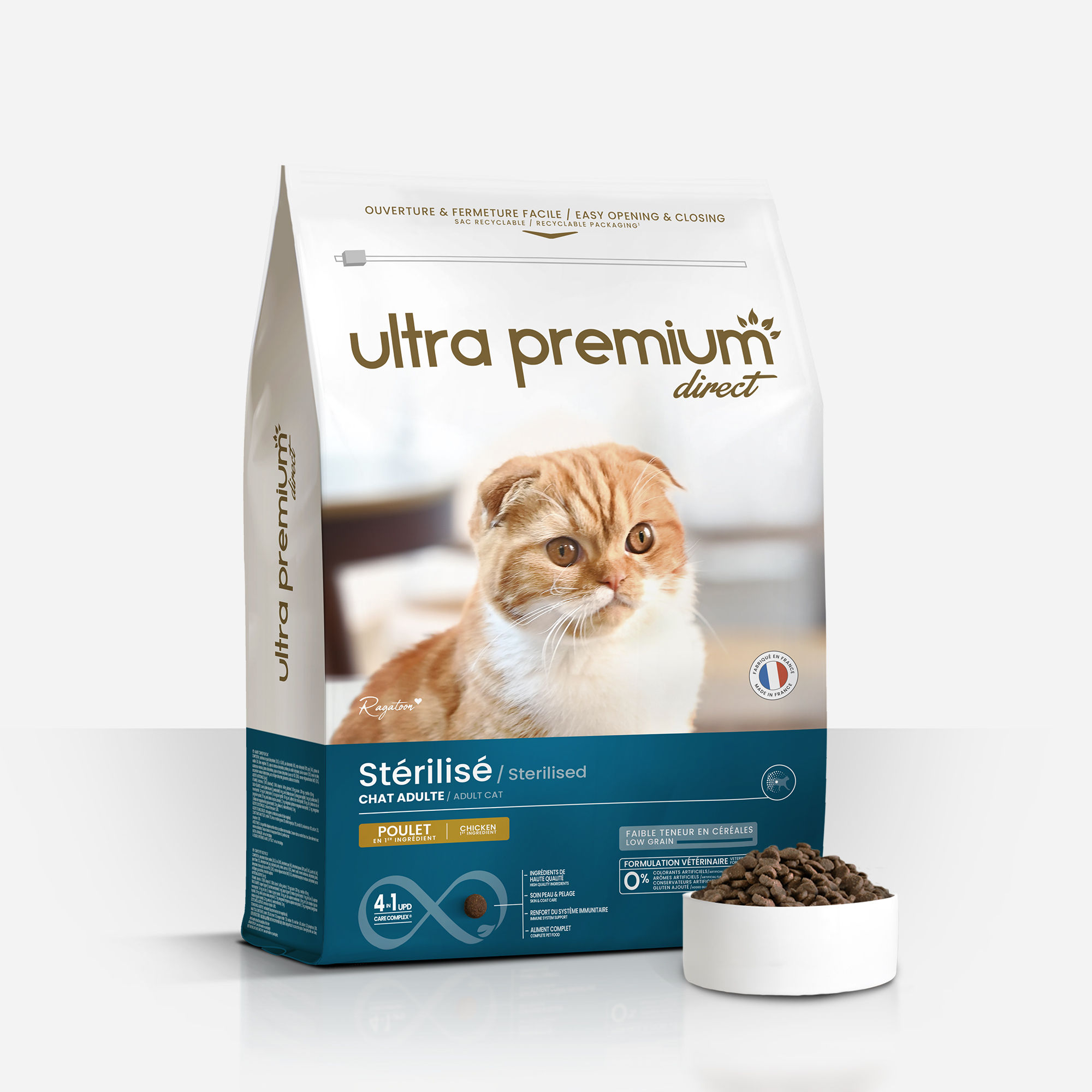 Ultra Premium Direct Croquettes Light Chat Stérilisé Poulet & Riz