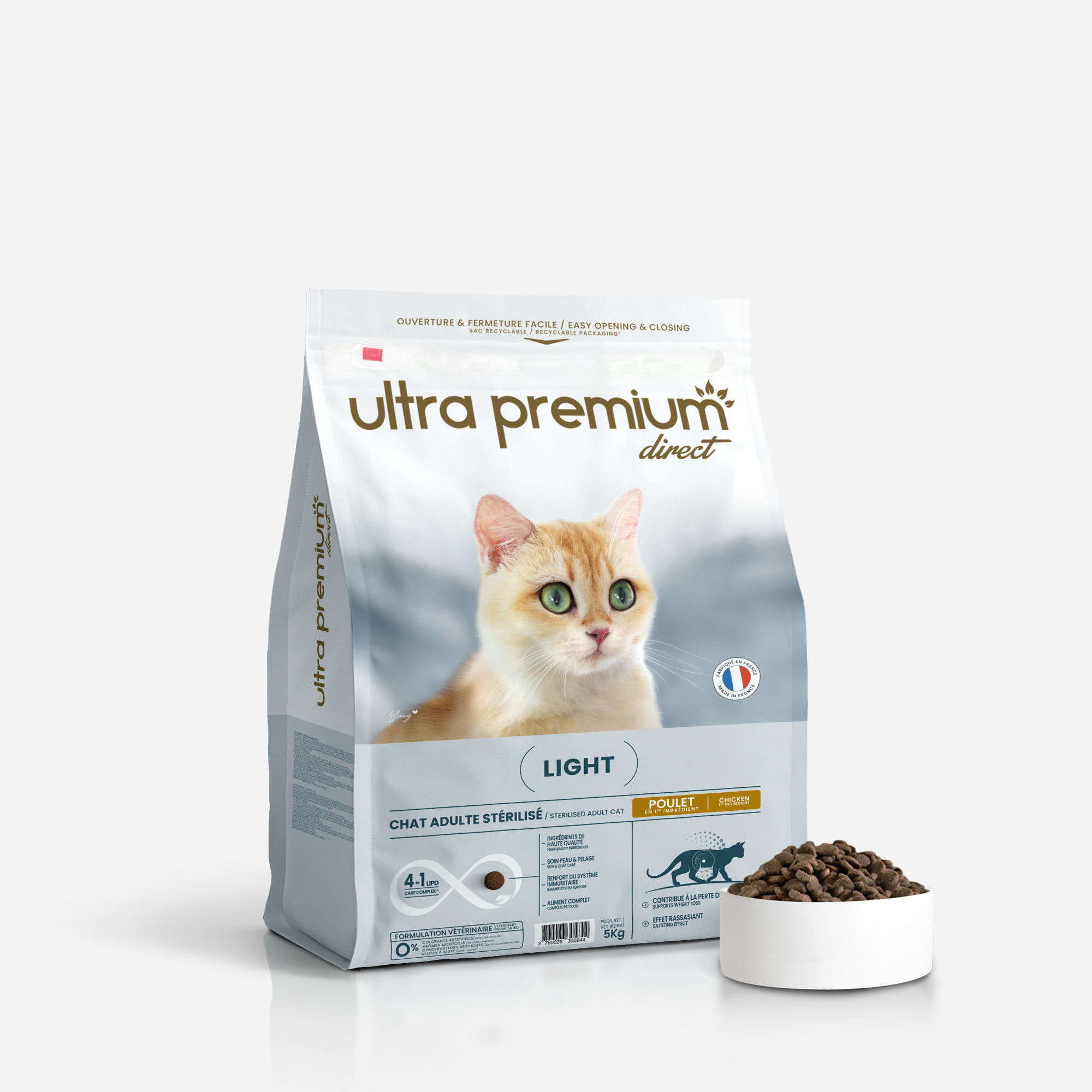 Ultra Premium Direct Croquettes light Chat stérilisé