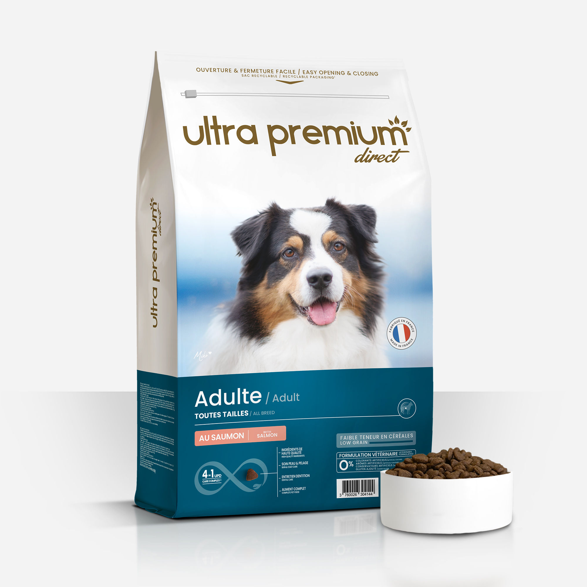 Ultra Premium Direct Croquettes Super Premium Chien Saumon et Riz