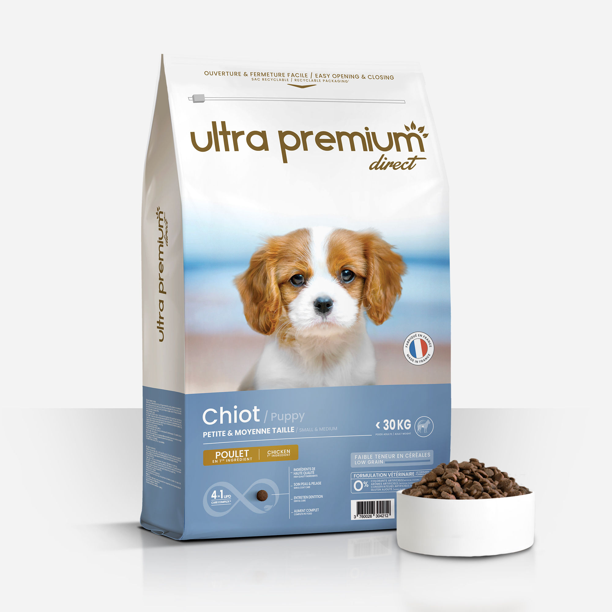 Ultra Premium Direct Croquettes Super Premium Chiot de Petite et Moyenne Taille